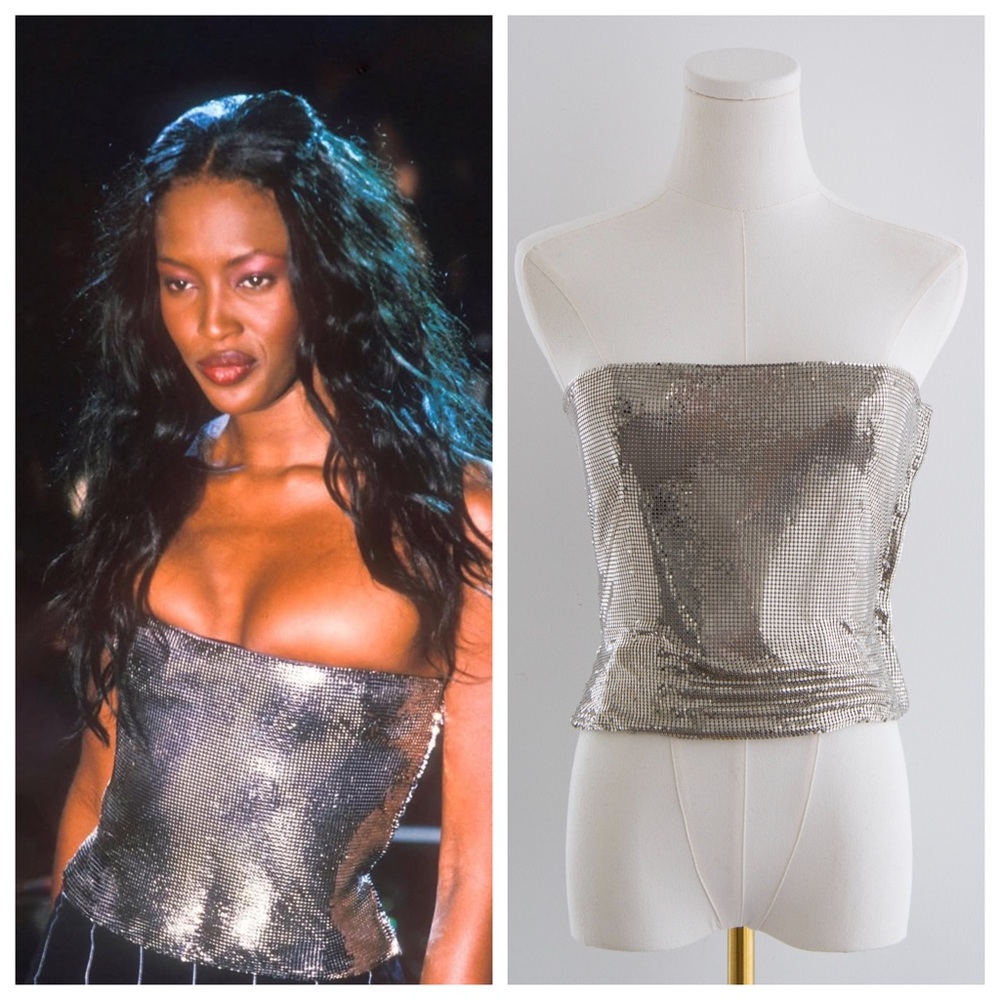 Gianni Versace Couture F/W 1998 Silver Oroton Chainmail Corset
